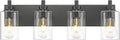 4-Light Bathroom Light Fixtures, Modern Vanity Lighting Fixtures Over Mirror by Metwet