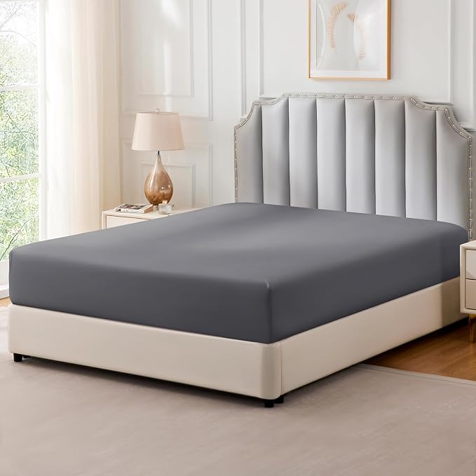 FreshCulture Pure Cotton Fitted Sheets Full Size, 300 Thread Count Percale - Image 8