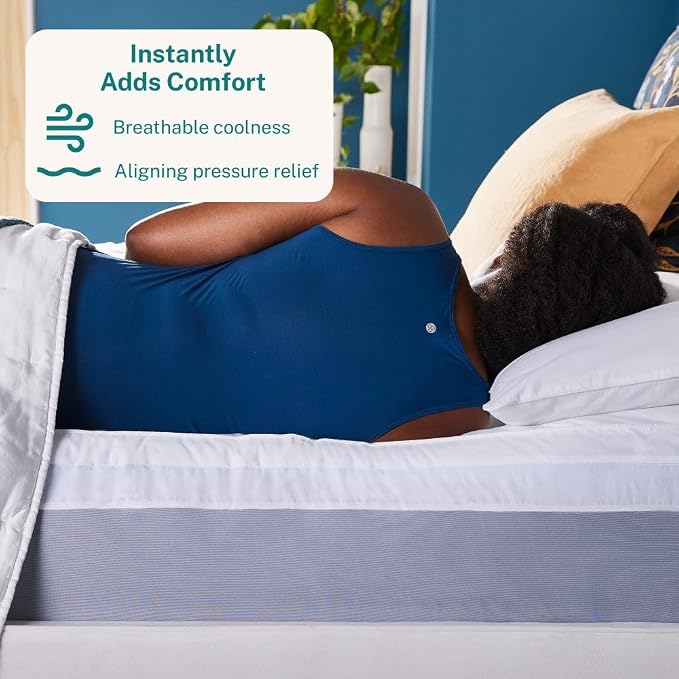 Sleep Innovations Dual Layer 4 Inch Memory Foam Mattress Topper, California - Image 3