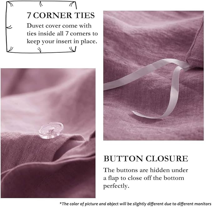 Simple&Opulence 100% Linen Duvet Cover Set - Image 3