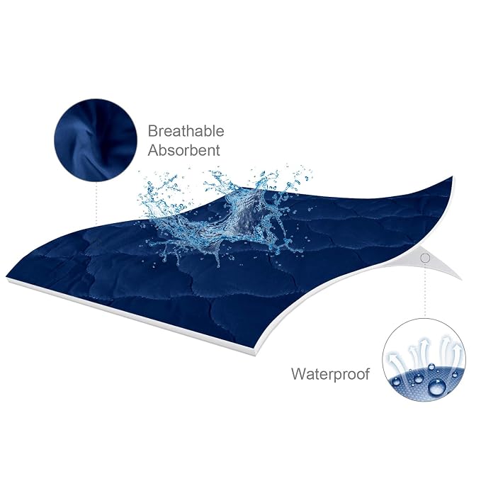 Pack and Play Mattress Protector Sheets Fitted Waterproof Pack and Play - Image 3