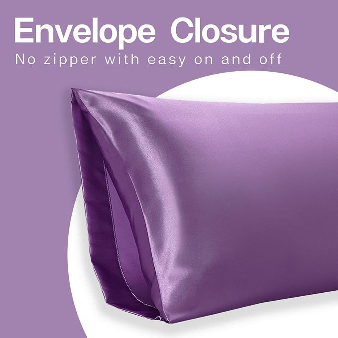 MR&HM Satin Body Pillow Cover, Soft and Breathable Body Pillow Case - Image 7