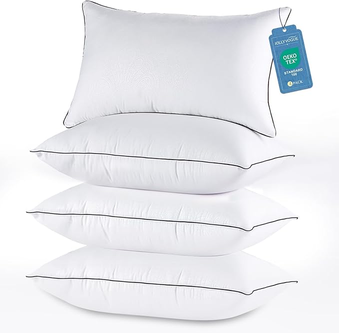 JOLLYVOGUE Pillows Queen Size Set of 4 by JOLLYVOGUE