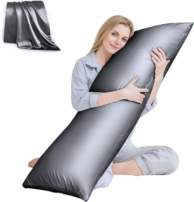 HUXMEYSON Body Pillow with Satin Pillowcase, Body Pillow by HUXMEYSON