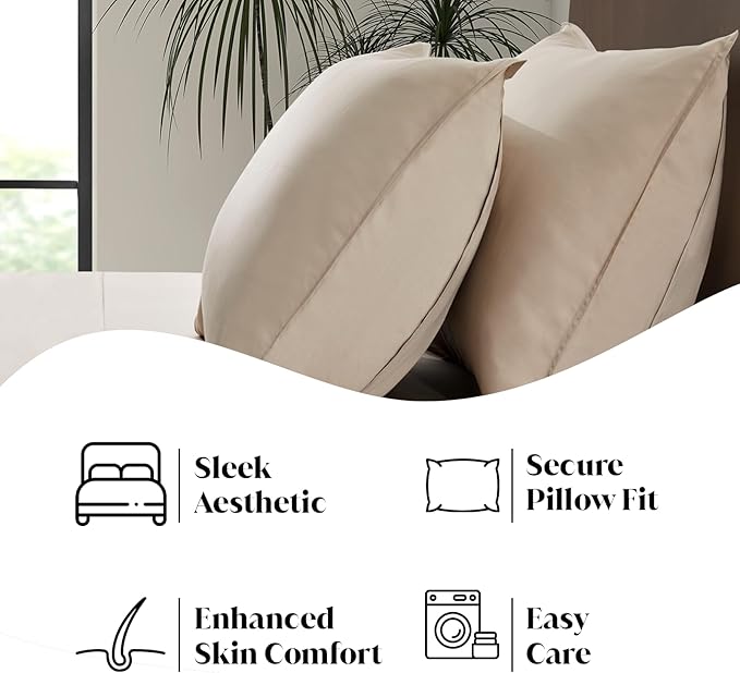 Luxury Bamboo Market | Queen Envelope Pillowcase Set | 100% Viscose Made from - Image 5