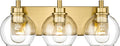 Bathroom Light Fixtures, 3-Light Brushed Gold Vanity Light, Modern Wall Sconces by Metwet