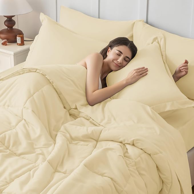 JOLLYVOGUE California King Comforter Set, Ultra-Soft Bed in a Bag Cal King Size - Image 6