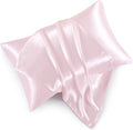 Satin Pillowcases with Zipper （20x36）, King Size Pillowcases Set of 2, Blush by HommxJF