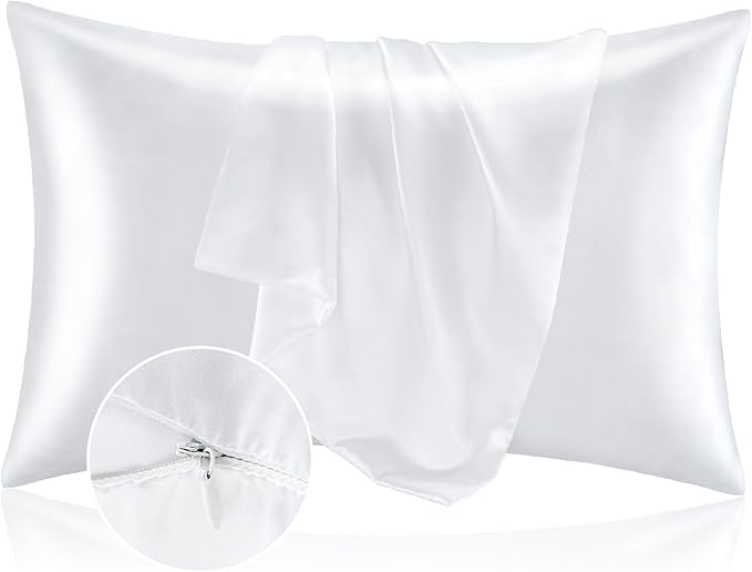 BEDELITE Satin Pillowcase with Zipper, Super Soft and Cooling Similar to Silk by BEDELITE