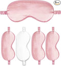 Sleep Masks 5PACK Silk Eyes Cover Satin Eye Mask Silky Blackout Soft Blindfold by WJingYiJia