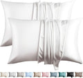 100% Silk Pillow Cases 2 Pack Queen Size Mulberry Silk Pillowcase by WLOSJ