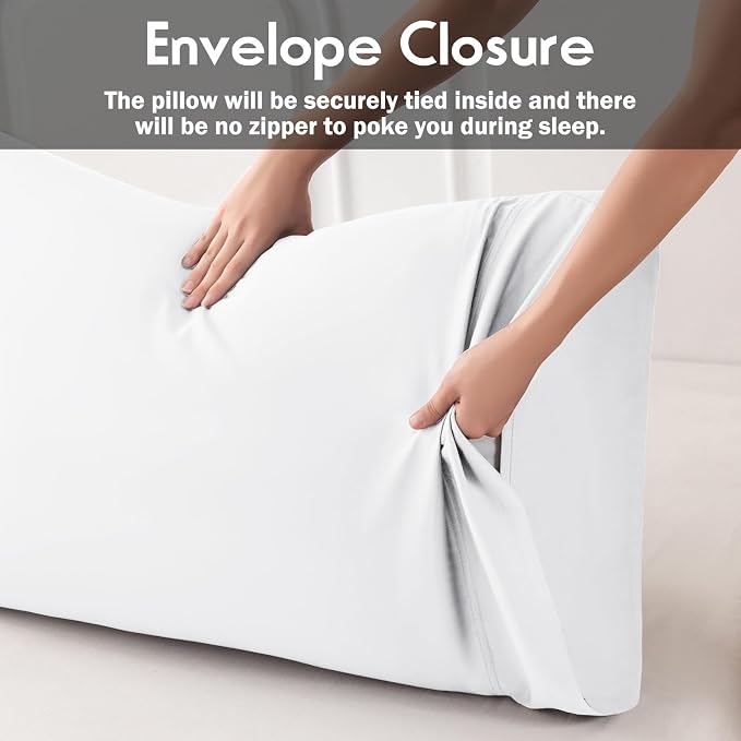 Pillowcases Queen Size 2 Pack, Cooling Viscose from Bamboo Pillow Cases - Image 4