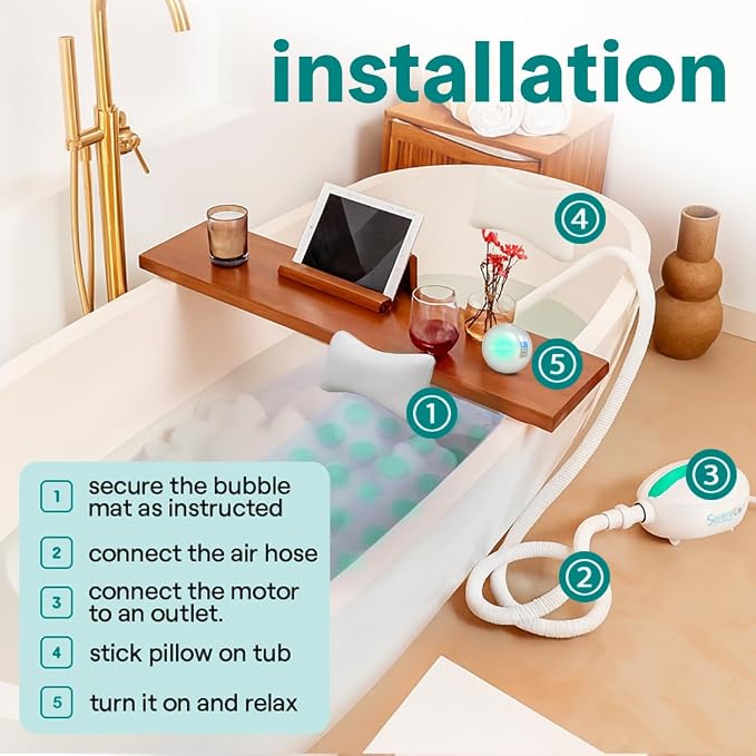 SereneLife Bubble Bath Mat - Image 5