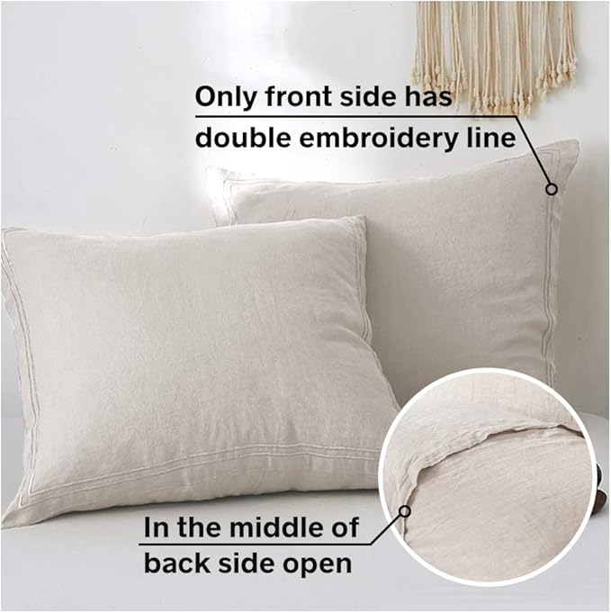 Simple&Opulence 100% French Linen Euro Shams - Image 2