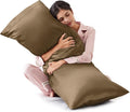 Love's cabin Satin Body Pillowcase 20x54, Cooling Pillow Cover by Lovescabin