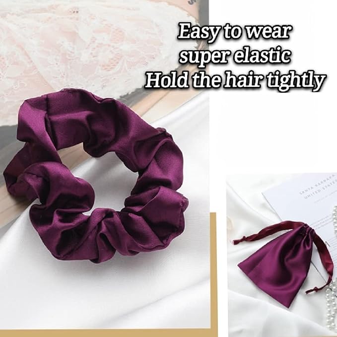 Silk Satin Sleeping Eye Mask, Dark Purple Sleep Eye Mask Night Blindfold - Image 4