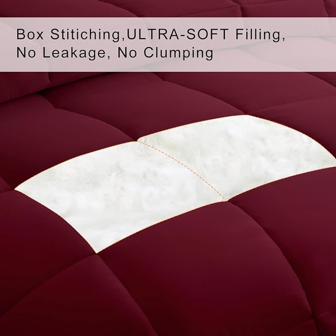 COHOME Premium Twin/Twin XL Size Comforter, All-Season Quilted Down Alternative - Image 3