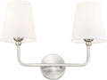 2-Light Bathroom Light Fixtures, Brushed Nickel Vanity Lights, Double Wall by Metwet