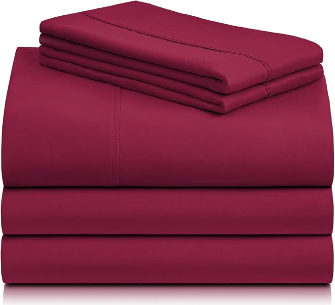 LuxClub 5 PC Split King Sheet Set, Breathable Luxury Bed Sheets, Deep Pockets - Image 8