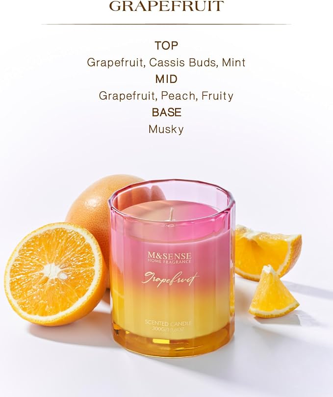 M&SENSE Grapefruit Scented Candles - Image 2