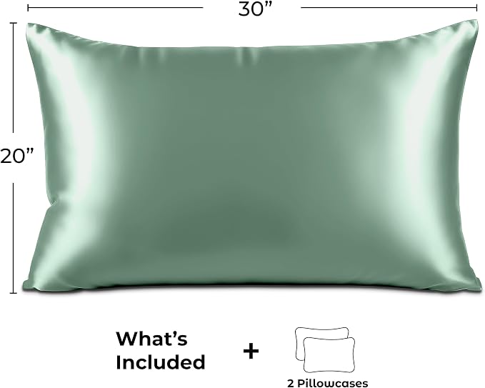 Pure Bedding Satin Pillowcase 2 Pack - Image 6