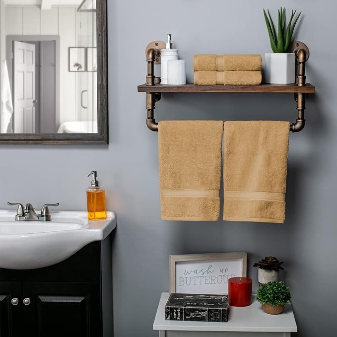 SUPERIOR Egyptian Cotton Pile Hand Towel Set of 4, Ultra Soft Luxury Towels - Image 2