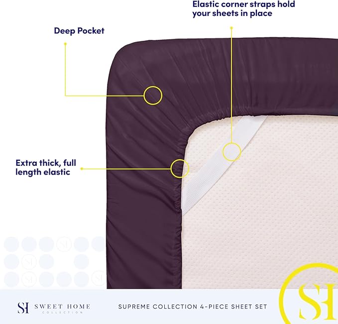 Twin XL Sheets - Breathable Luxury Sheets - 1800 Supreme Collection Extra Soft - Image 5