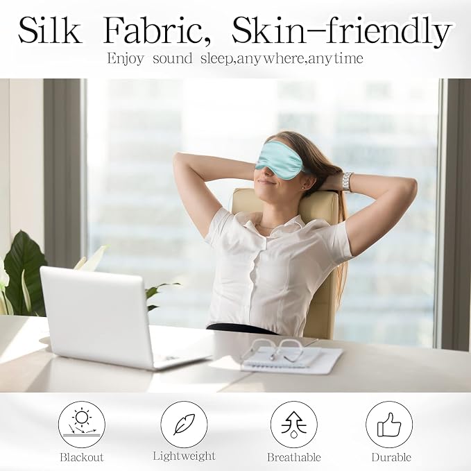 Coume Silk Sleep Mask Eye Coverings - Image 4