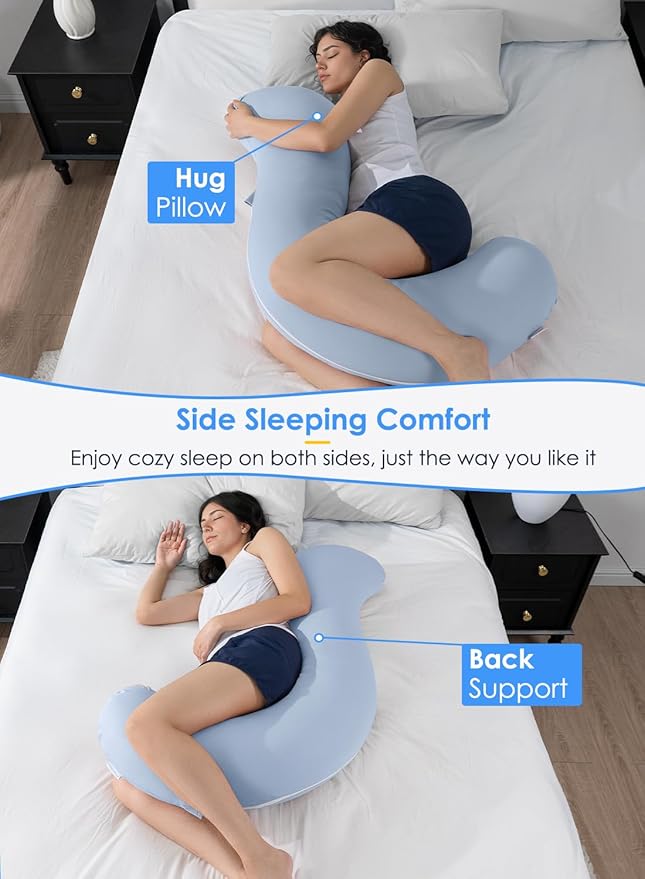 QUEEN ROSE Cooling Body Pillow, Full Body Support Pillow - Image 2