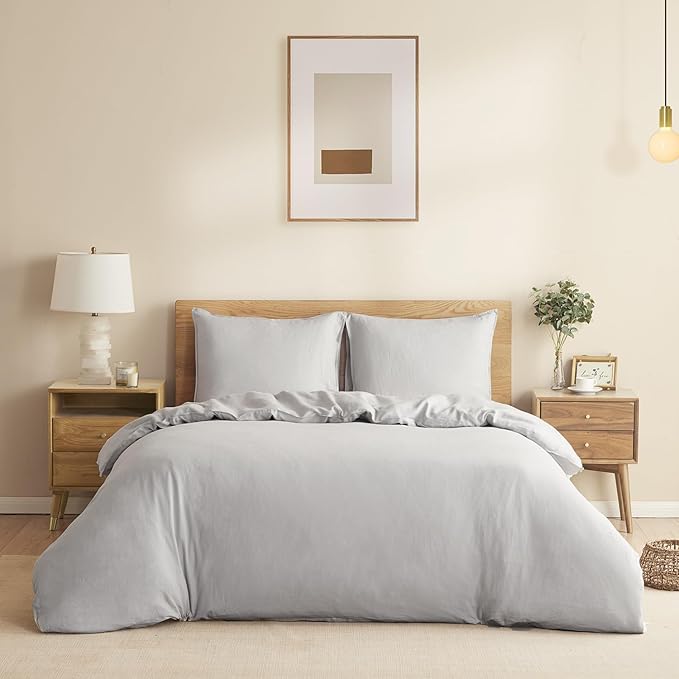 DAPU 100% Linen Duvet Cover Set by DAPU