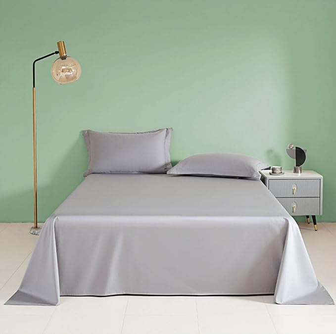 Queen Size Flat Sheet Only, Soft 300 Thread Count 100% Cotton Sheets, Cooling & by Unknown