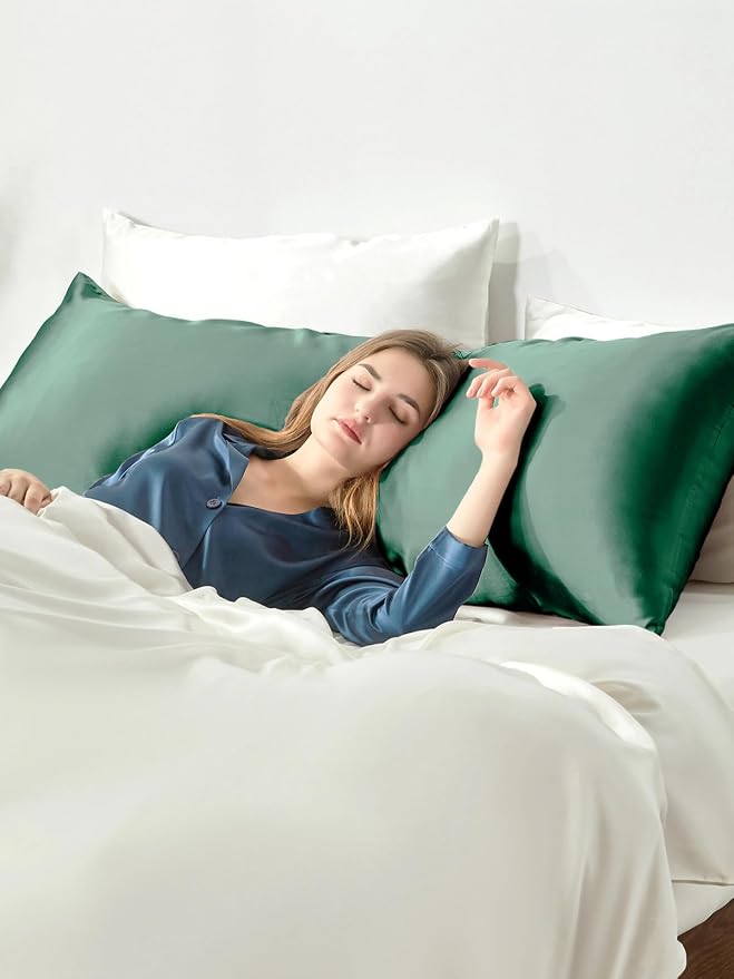 THXSILK Set of 2 100% Mulberry Silk Pillowcase - Image 2