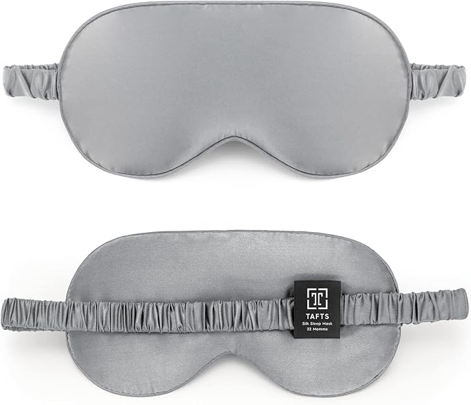 TAFTS Silk Sleep Mask - 22mm 100% Pure Mulberry 6A Silk & Blindfold by Tafts
