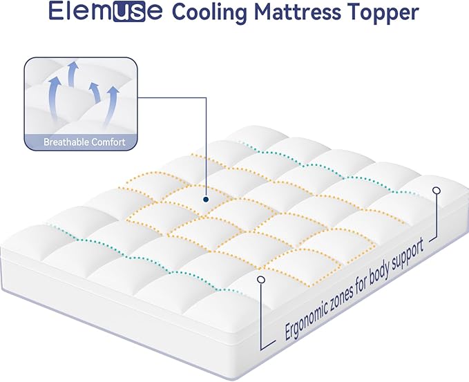 ELEMUSE Cal King Mattress Topper - Image 2