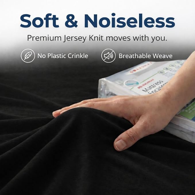 Guardmax Jersey Knitted Crib Size Zippered Mattress Encasement - Image 7