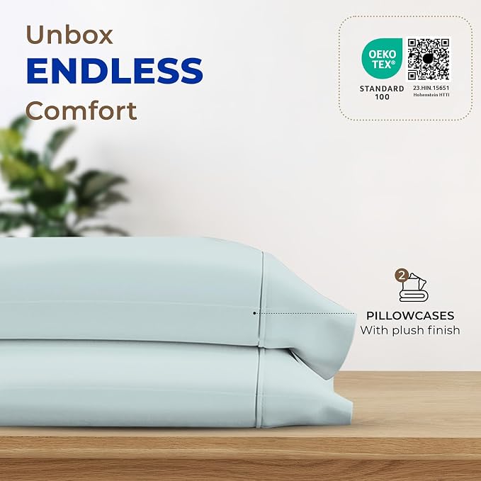 Thread Spread 100% Egyptian Cotton King Size Pillow Cases Set of 2 - Image 3
