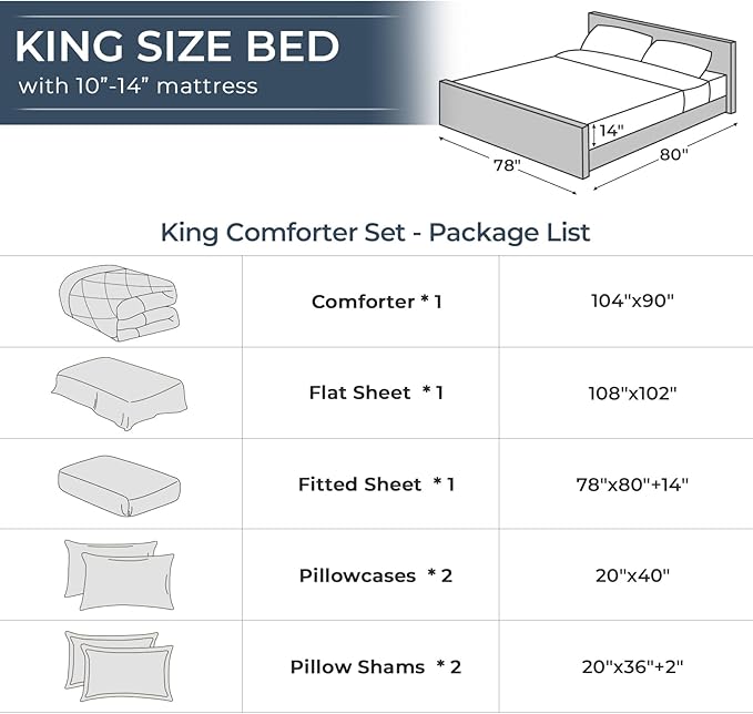 HEVUMYI Black King Comforter Set - Image 8