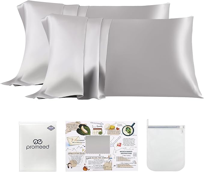 PROMEED 23 Momme Silk Pillowcase 2 Pack by PromeedTextile
