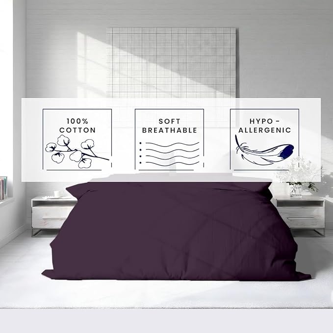 Kotton Culture 1 Pc 120" x 98" Duvet Cover Oversized King 100% Egyptian Cotton - Image 6