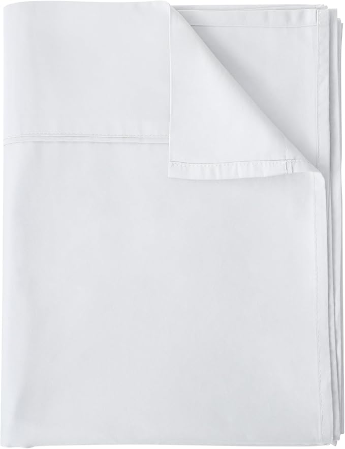 Flat Sheet Only Twin Size, 400 TC 100% Egyptian Cotton Flat Sheet by ShunjieHome