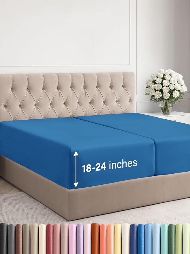 Extra Deep Split King Fitted Sheet by CGKUnlimited