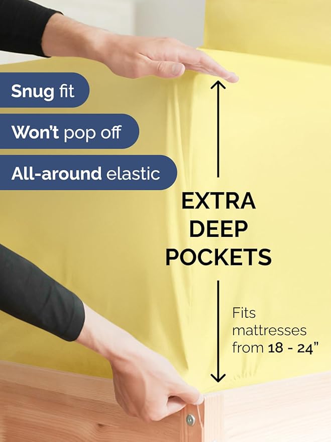 Extra Deep Twin Fitted Sheet - Image 2