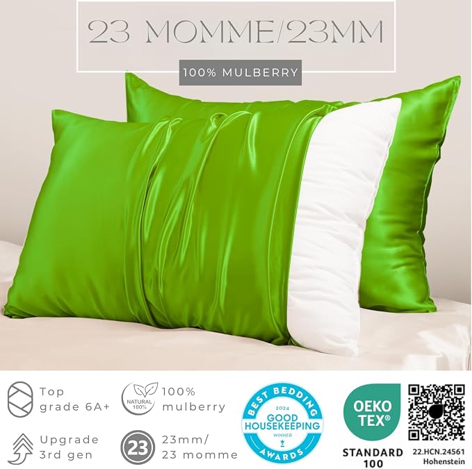 PROMEED Grade 6A+ Silk Toddler Pillow Case 13x18, Both Sides Premium Natural 23 - Image 2