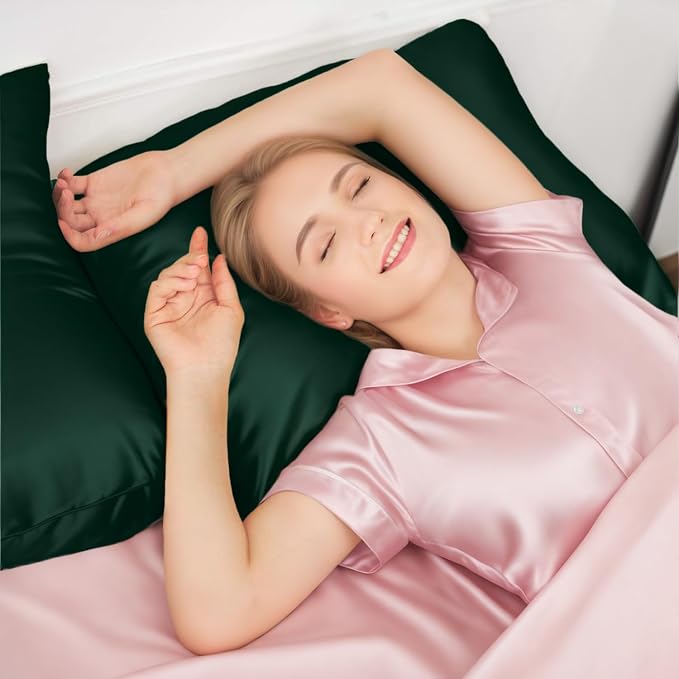 INSSL Silk Pillowcase for Women, Mulberry Silk Pillowcase for Hair and Skin and - Image 2