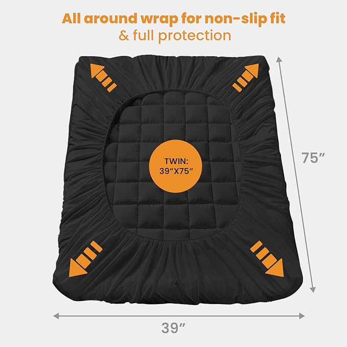 MATBEBY Twin Size Mattress Pad - Image 5