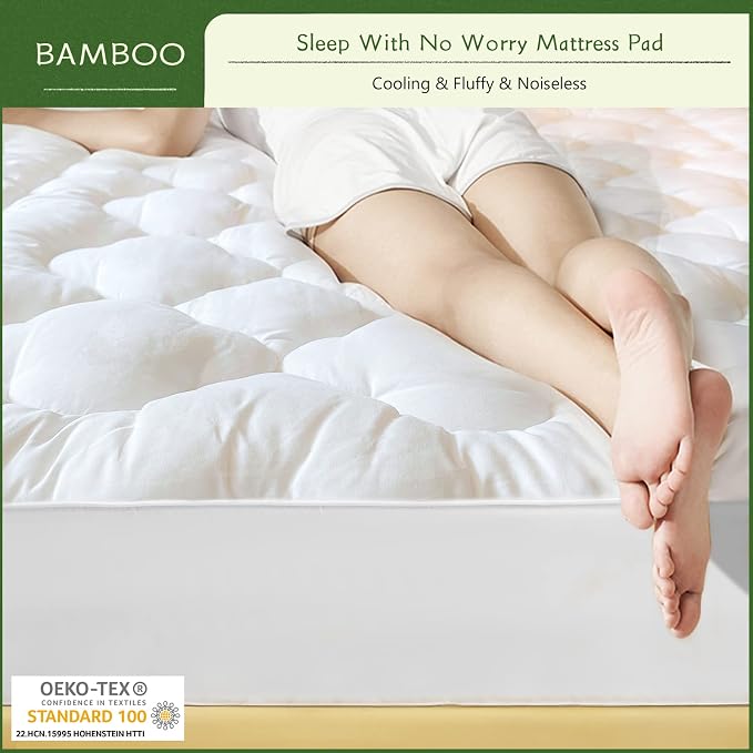 GRT Mattress Pad Cover Rayon from Bamboo California King Size, Extra Thick - Image 5