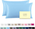 Silk Pillow Cases 2 Pack, Soft Breathable and Sliky Standard Size Pillow Cases by Suatien