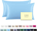 Silk Pillow Cases 2 Pack, Soft Breathable and Sliky Queen Size Pillow Cases Set by Suatien