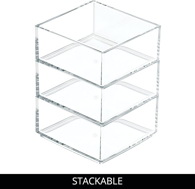 iDesign Clarity Plastic Drawer Organizer, Storage Container - Image 4