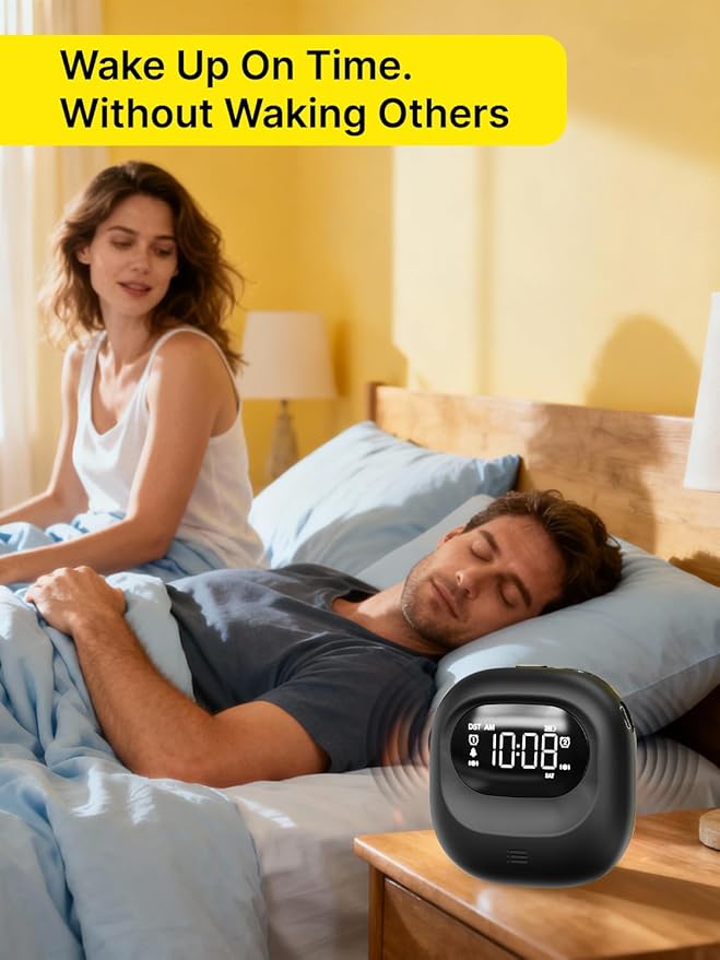 ROCAM Rechargeable Vibrating Alarm Clock Bed Shaker, 3000mAh Portable Travel - Image 3